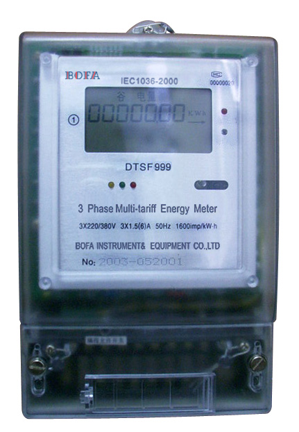 Three phase multi-tariff meter